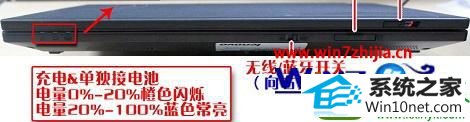 将无线/蓝牙外部开关向右拨动 win10系统笔记本开启蓝牙功能的操作方法